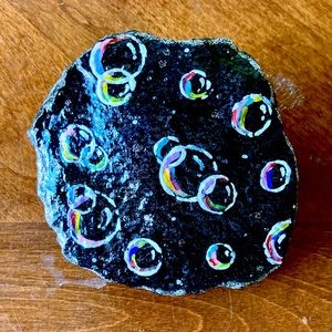 Hand painted bubble rock